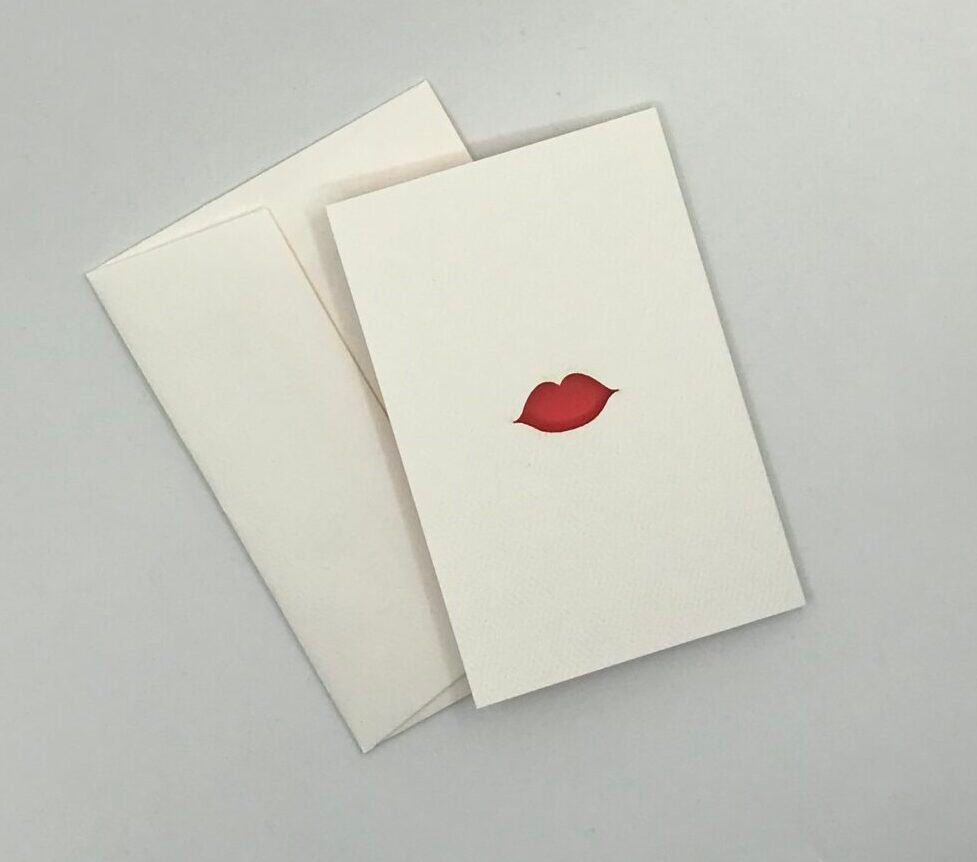 שפתיים - כרטיס איקון בחיתוך לייזר – תמונה 3